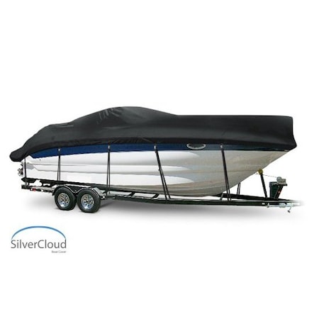 Eevelle Boat Cover CABIN CRUISER Inboard Fits 27ft 6in L up to 120in W Black SCHPCBN27120-BLK